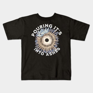 Deadhead Dark Star Grateful Dead Eclipse Sun Moon Pouring Its Light Into Ashes Kids T-Shirt